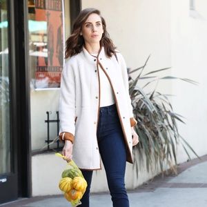 Old Navy Long Sherpa Faux-Suede Lined Coat